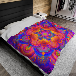 Starburst Mandala - Velveteen Plush Blanket