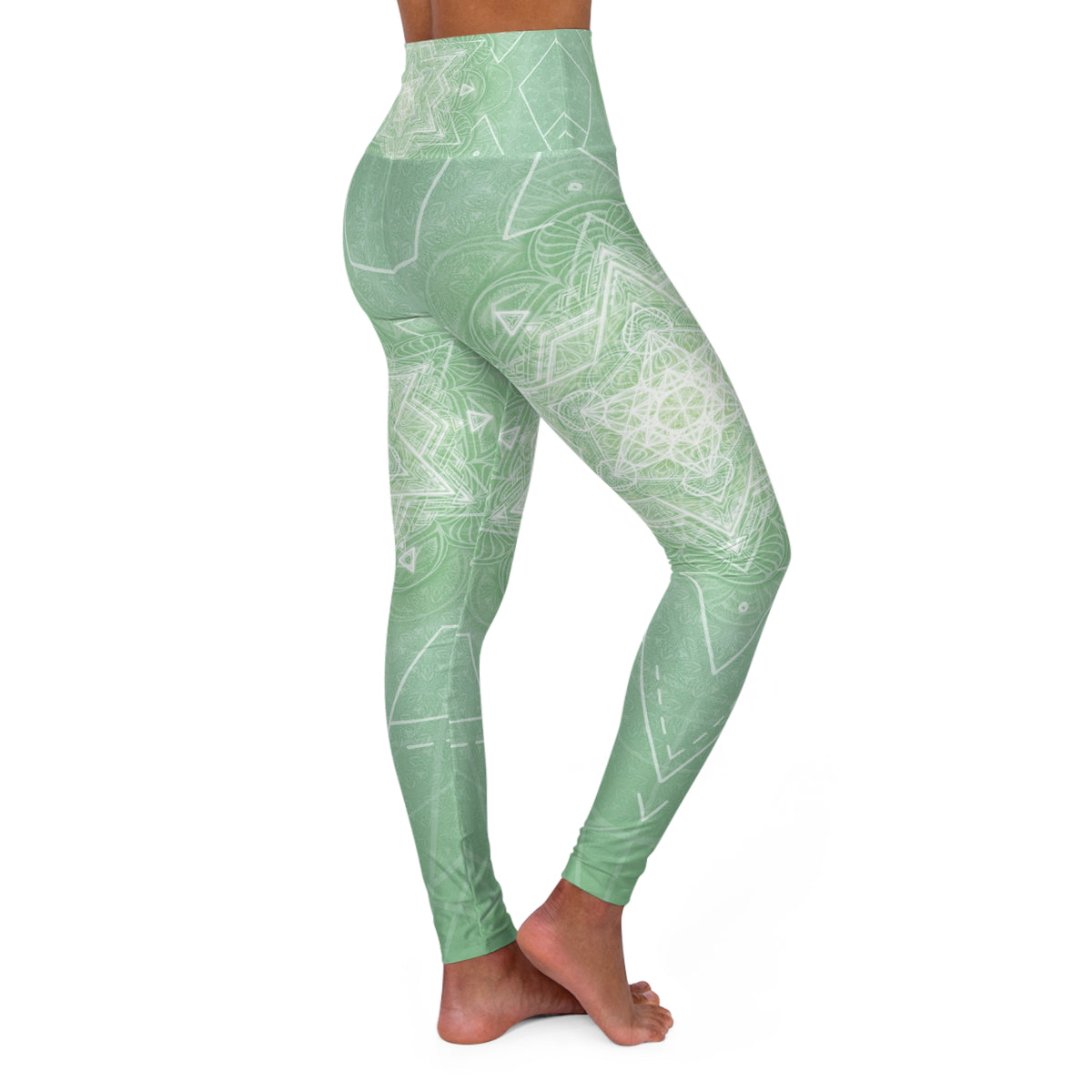 Mint Mandala High Waisted Yoga Leggings