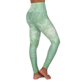 Mint Mandala High Waisted Yoga Leggings