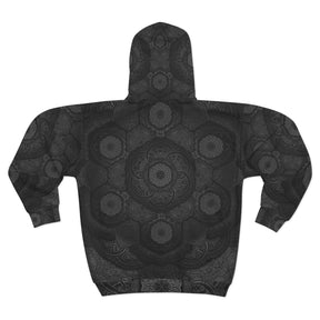 Blackout Mandala Unisex Zip Hoodie