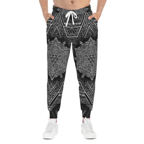 Copy of Black and White Star Tetrahedron Athletic Joggers