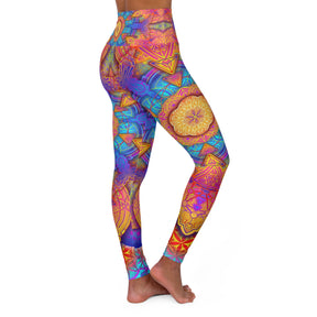 Psychedelic Mandala High Waisted Yoga Leggings