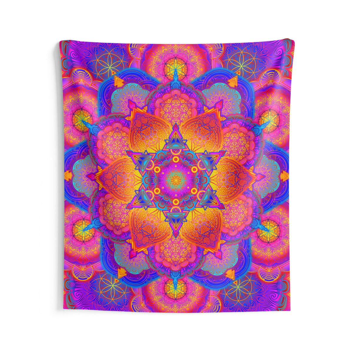 Psychedelic Mandala Wall Tapestry