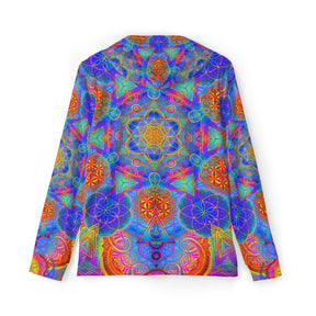 Psychedelic Metatrons Cube Mandala Men's Sun Hoodie