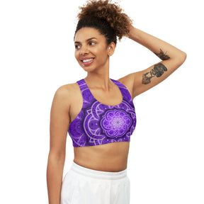 Purple Flower of Life Sports Bra