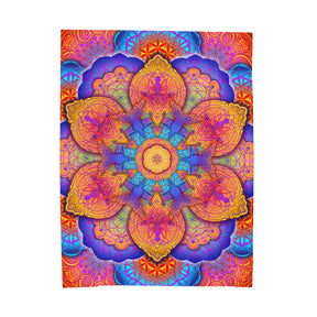 Psychedelic Mandala - Velveteen Plush Blanket