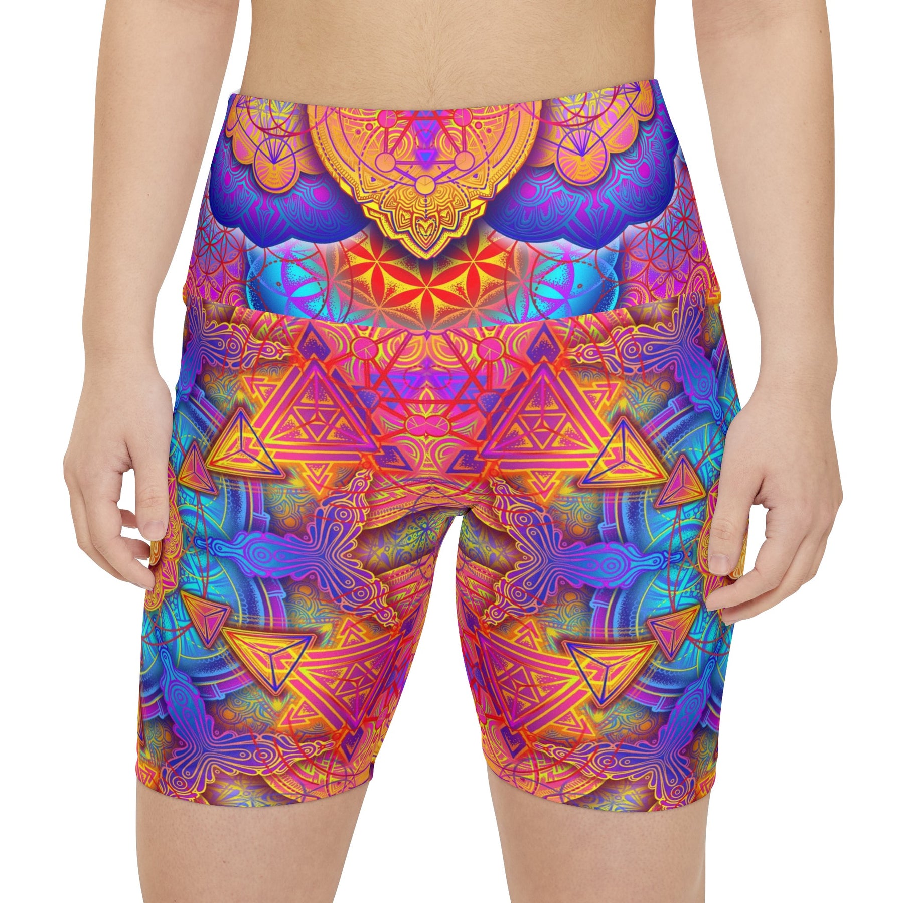 Sunset Mandala Workout Shorts