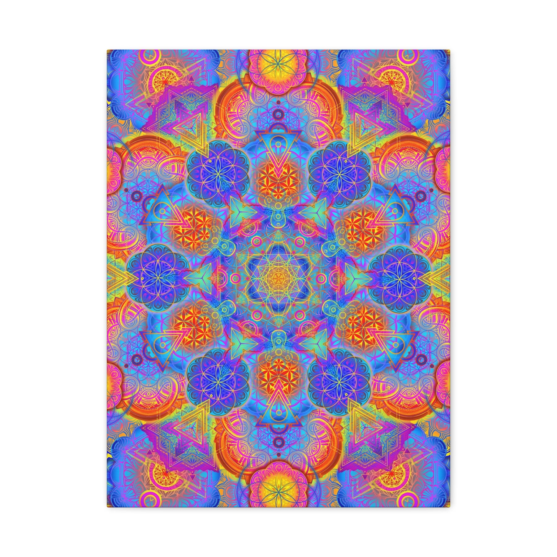 Psychedelic Metatron's Cube Canvas Print