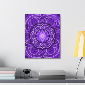 Purple Flower of Life Canvas Print