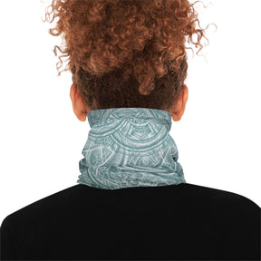 Blue Sacred Geometry Neck Gaiter - Lightweight Stylish Face Covering for Outdoor Adventures