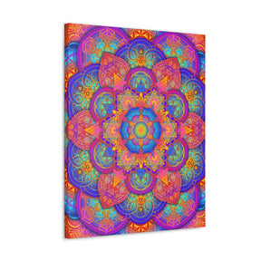 Psychedelic Metatron's Cube Canvas Print