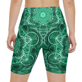 Malachite Mandala Workout Shorts