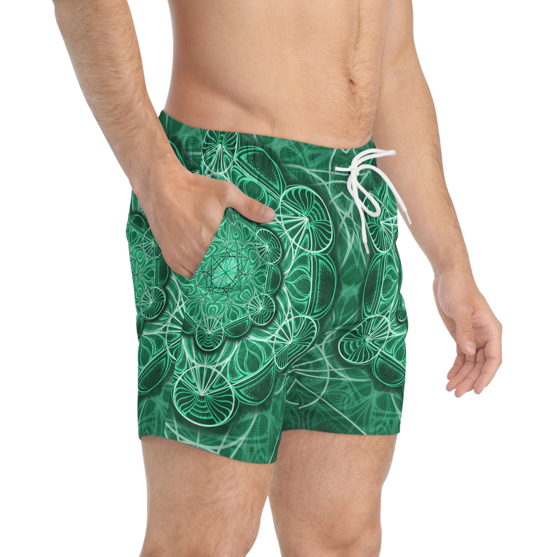 Malachite Mandala Swim Trunks