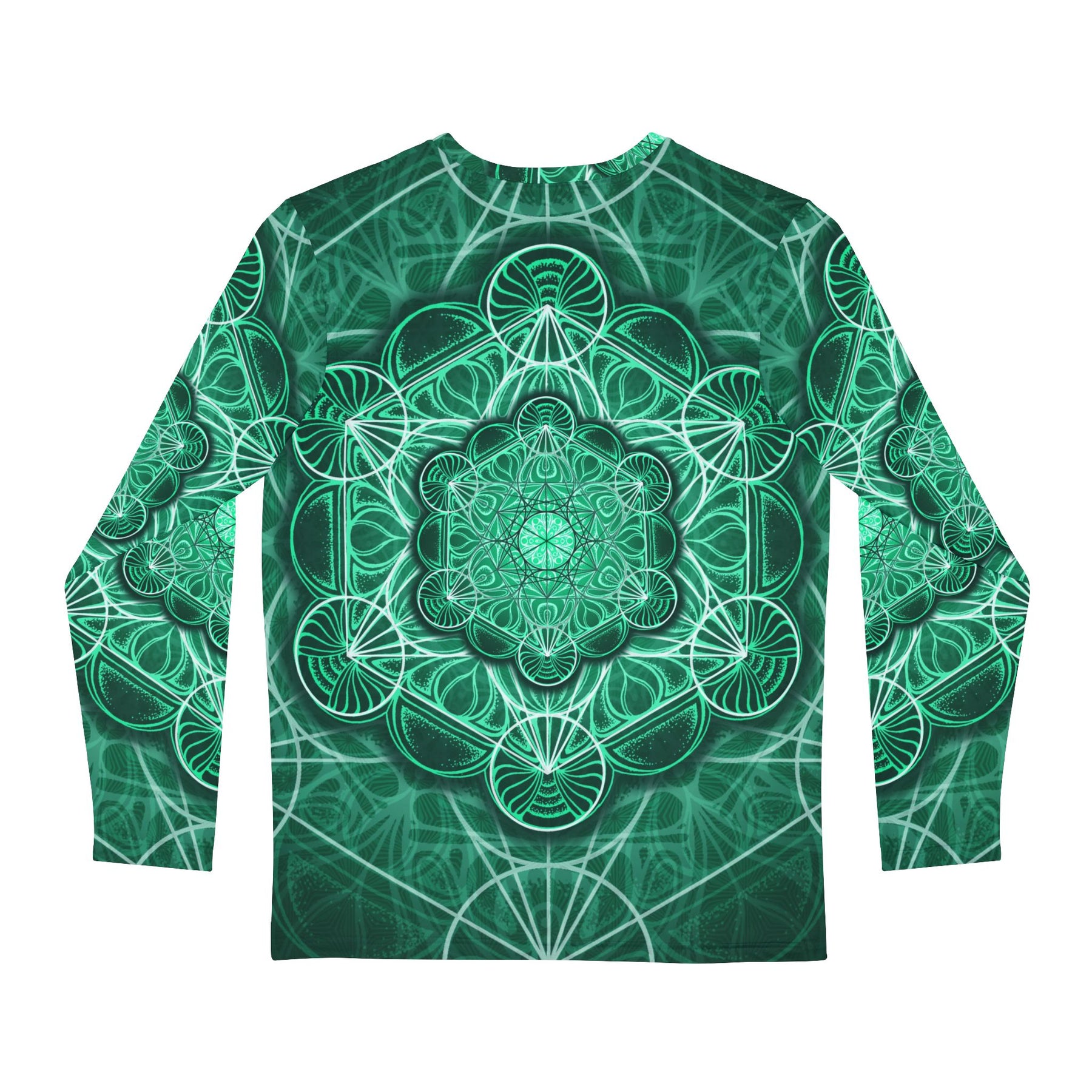 Malachite Mandala Men's Long Sleeve Shirt