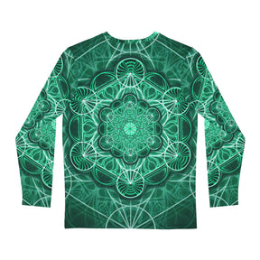 Malachite Mandala Men's Long Sleeve Shirt