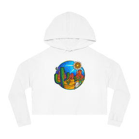 Desert Cactus - Women’s Cropped Hooded Sweatshirt