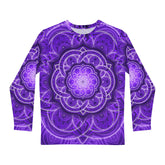 Purple Flower of Life Men's Long Sleeve Shirt