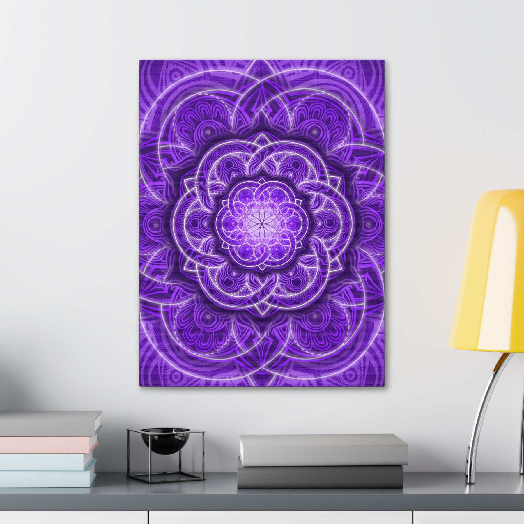 Purple Flower of Life Canvas Print