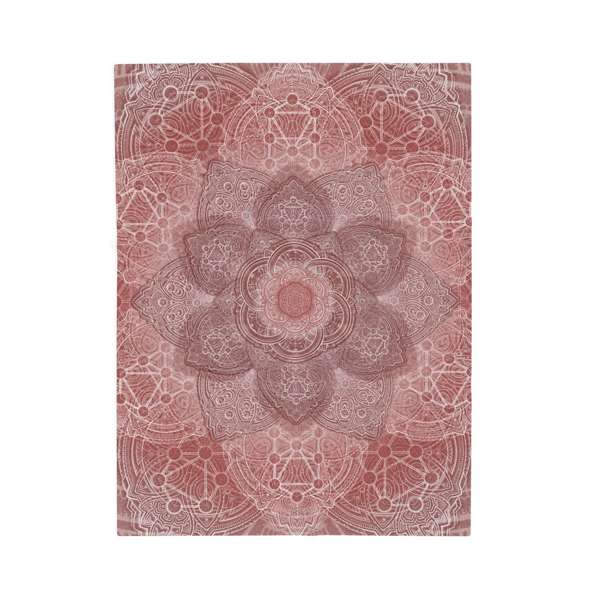 Red Mandala Velveteen Plush Blanket