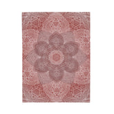 Red Mandala Velveteen Plush Blanket
