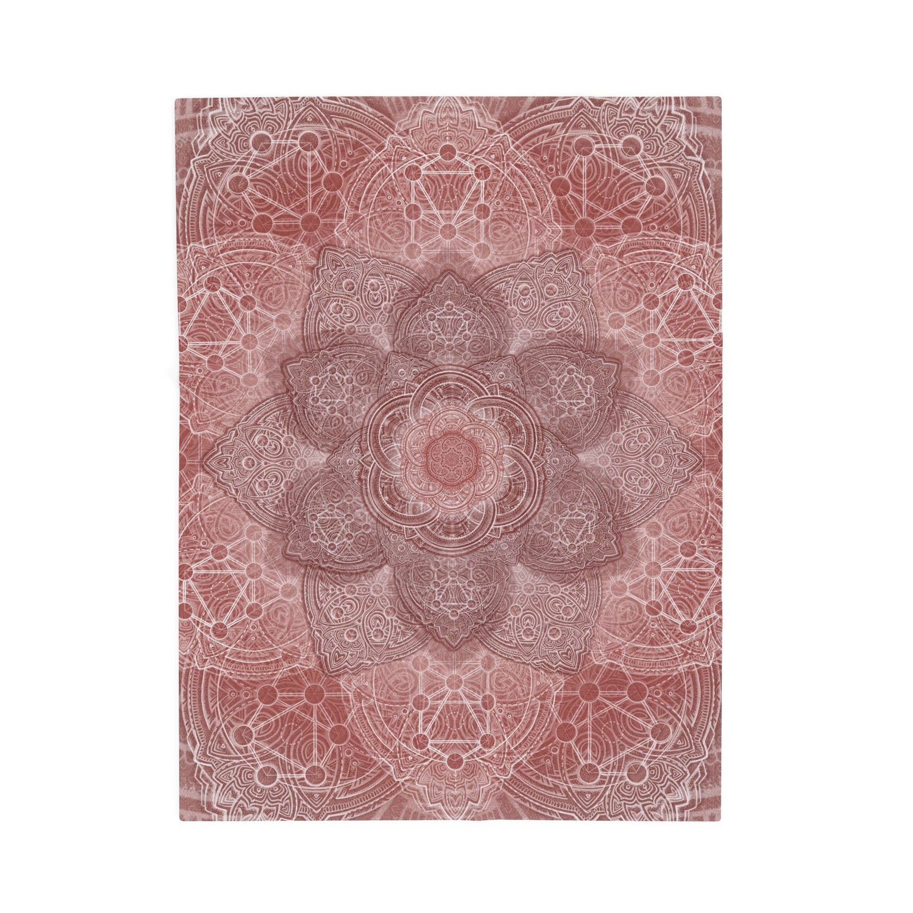 Red Mandala Velveteen Plush Blanket