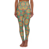 Mandala Pattern - High Waisted Yoga Leggings