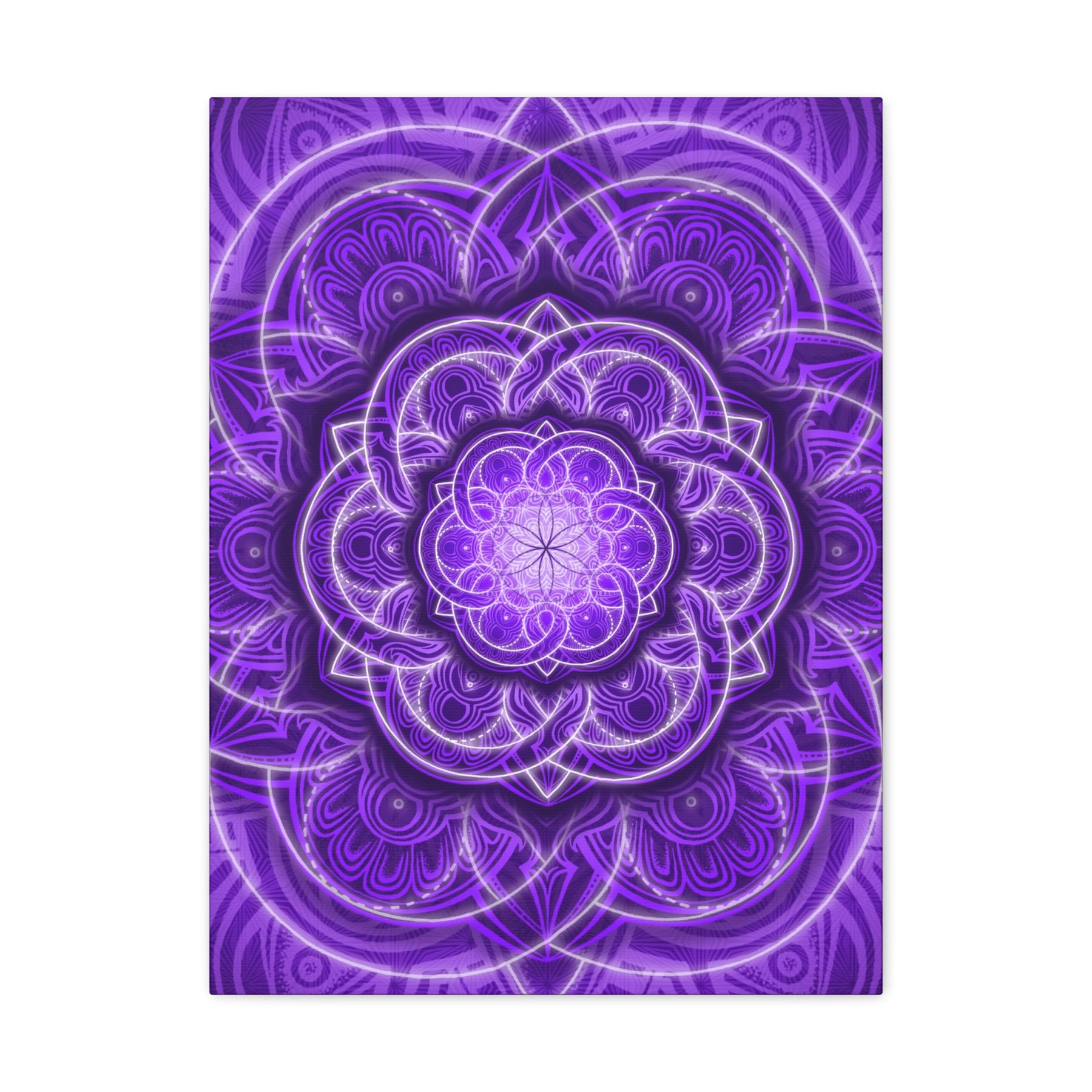 Purple Flower of Life Canvas Print