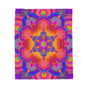 Psychedelic Mandala Velveteen Plush Blanket