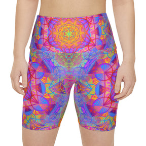 Psychedelic Mandala Workout Shorts