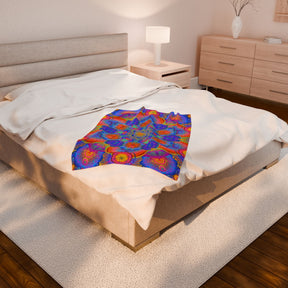 Psychedelic Mandala Velveteen Plush Blanket