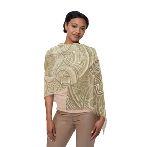 Tan Sacred Geometry Scarf