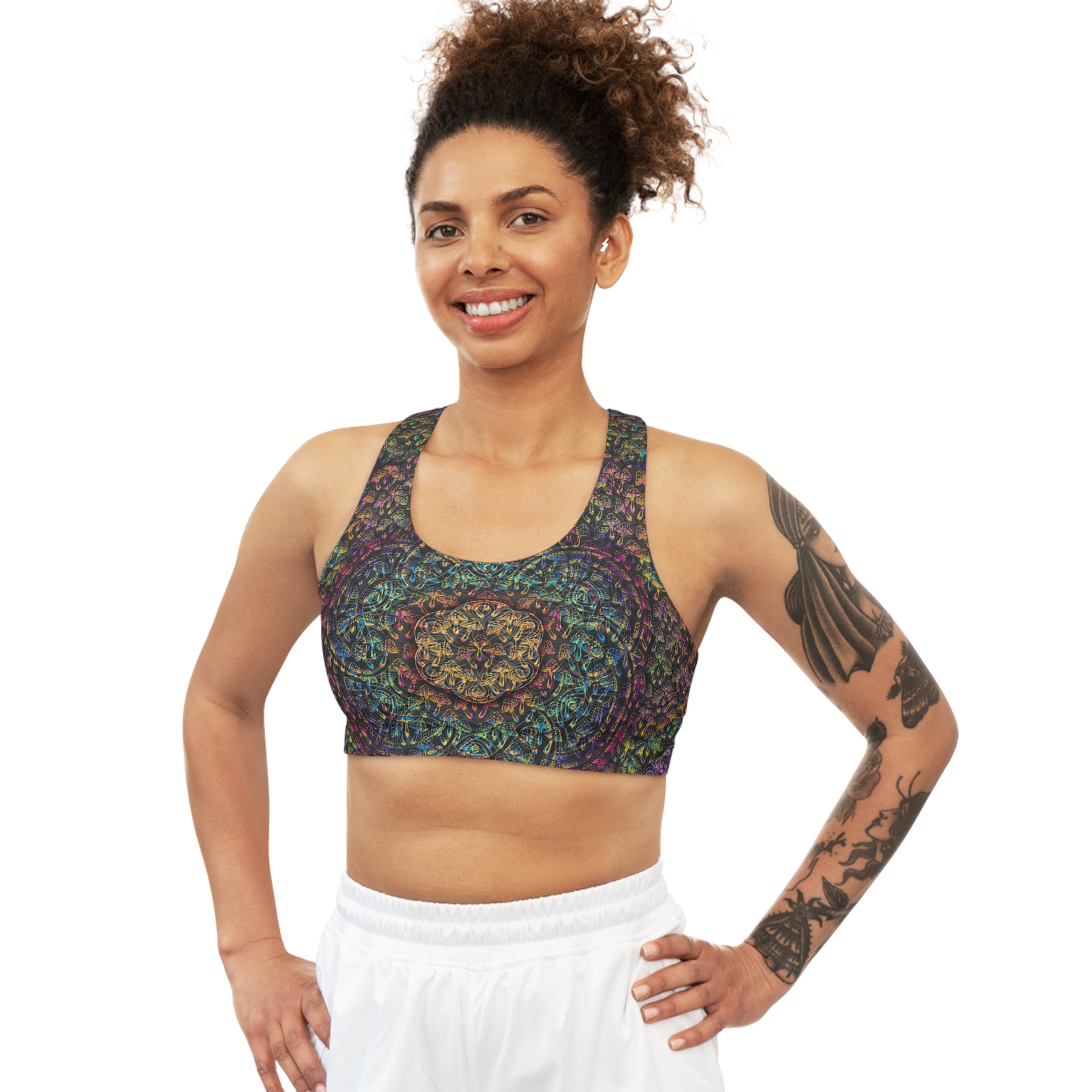 Mushroom Mandala Sports Bra