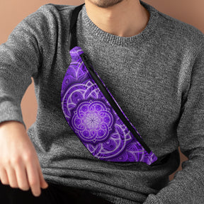 Purple Flower of Life Fanny Pack