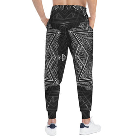 Copy of Black and White Star Tetrahedron Athletic Joggers