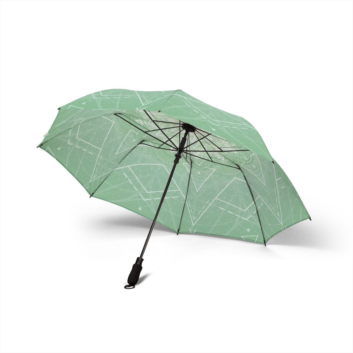 Mint Mandala Automatic Foldable Umbrella