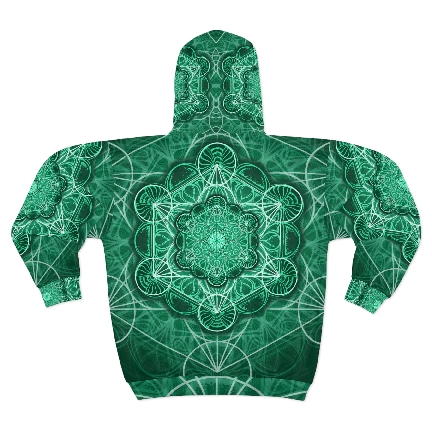 Malachite Mandala Unisex Zip Hoodie