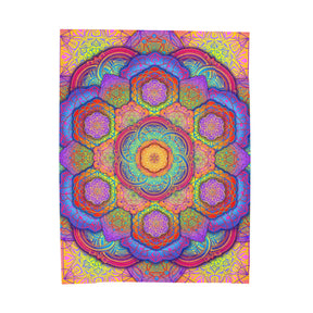Psychedelic Mandala Velveteen Plush Blanket