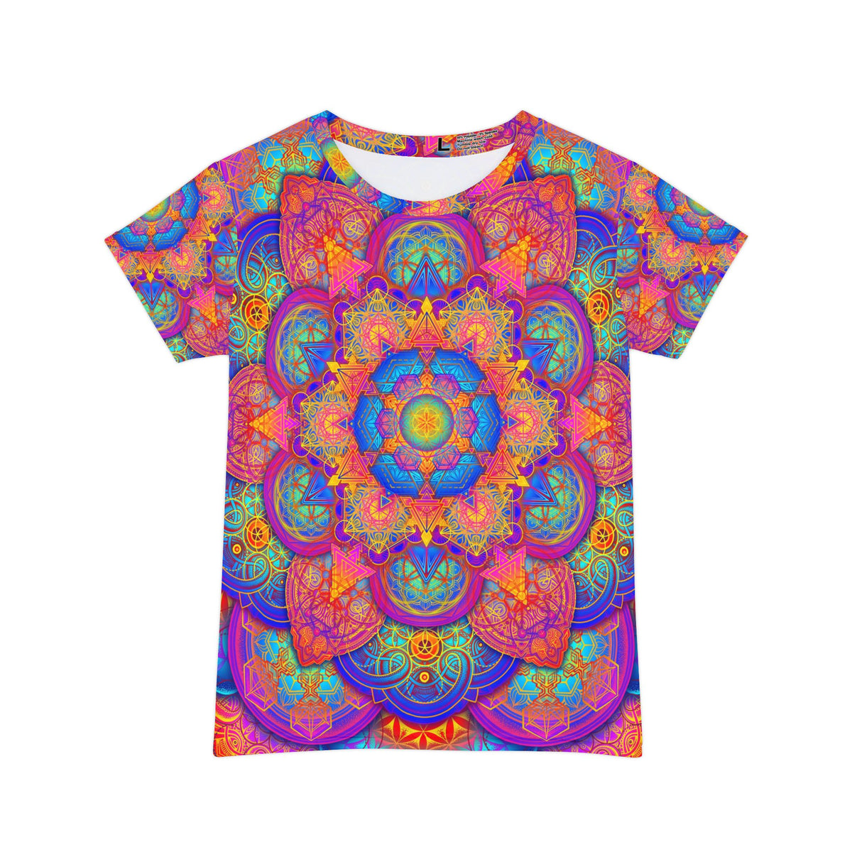 Psychedelic Metatron's Cube Mandala - Women's Short Sleeve Shirt