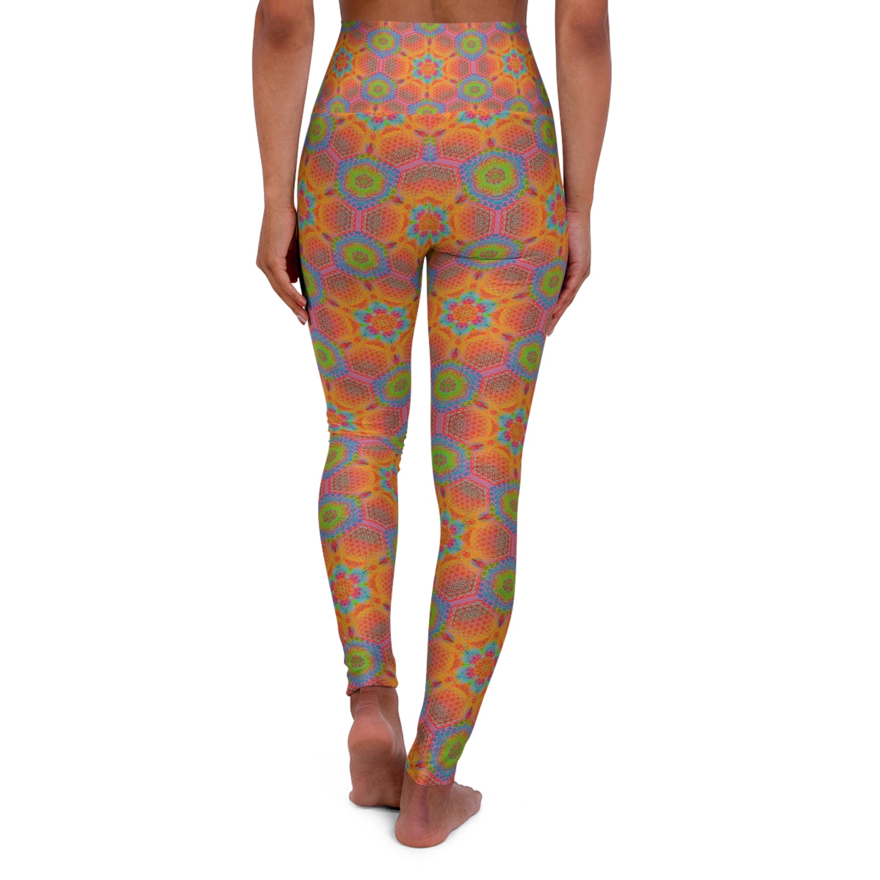 Sacred Geometry Mandala High Waisted Yoga Leggings