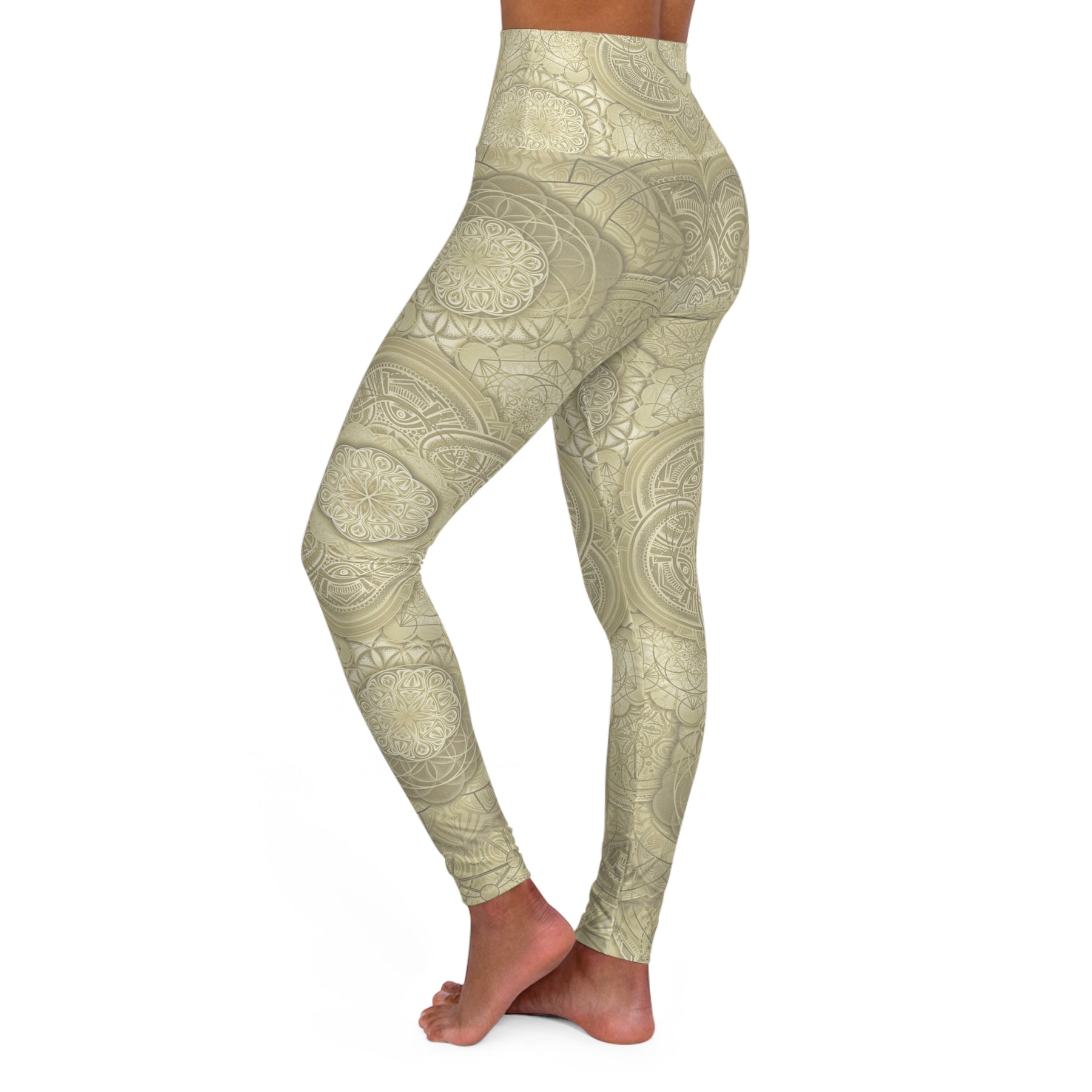 Dust Mandala High Waisted Yoga Leggings