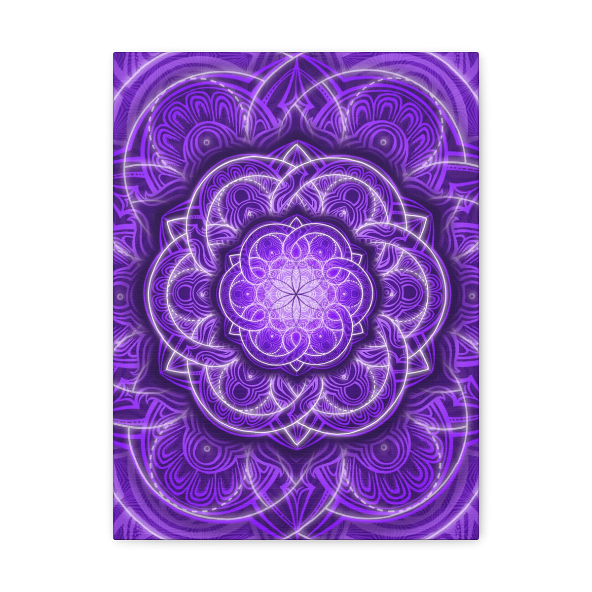 Purple Flower of Life Canvas Print