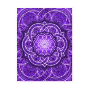 Purple Flower of Life Canvas Print