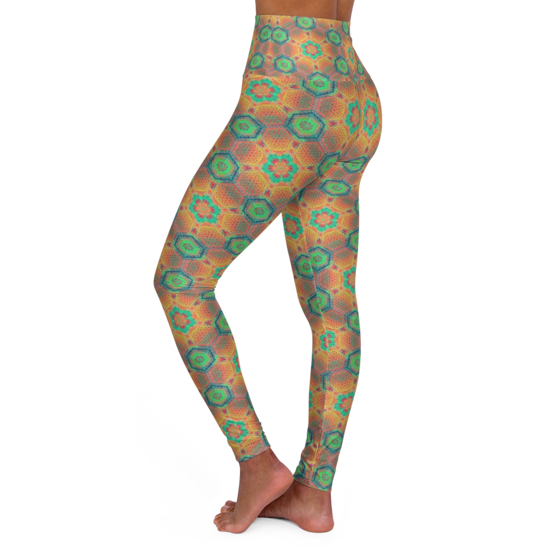 Mandala Pattern - High Waisted Yoga Leggings