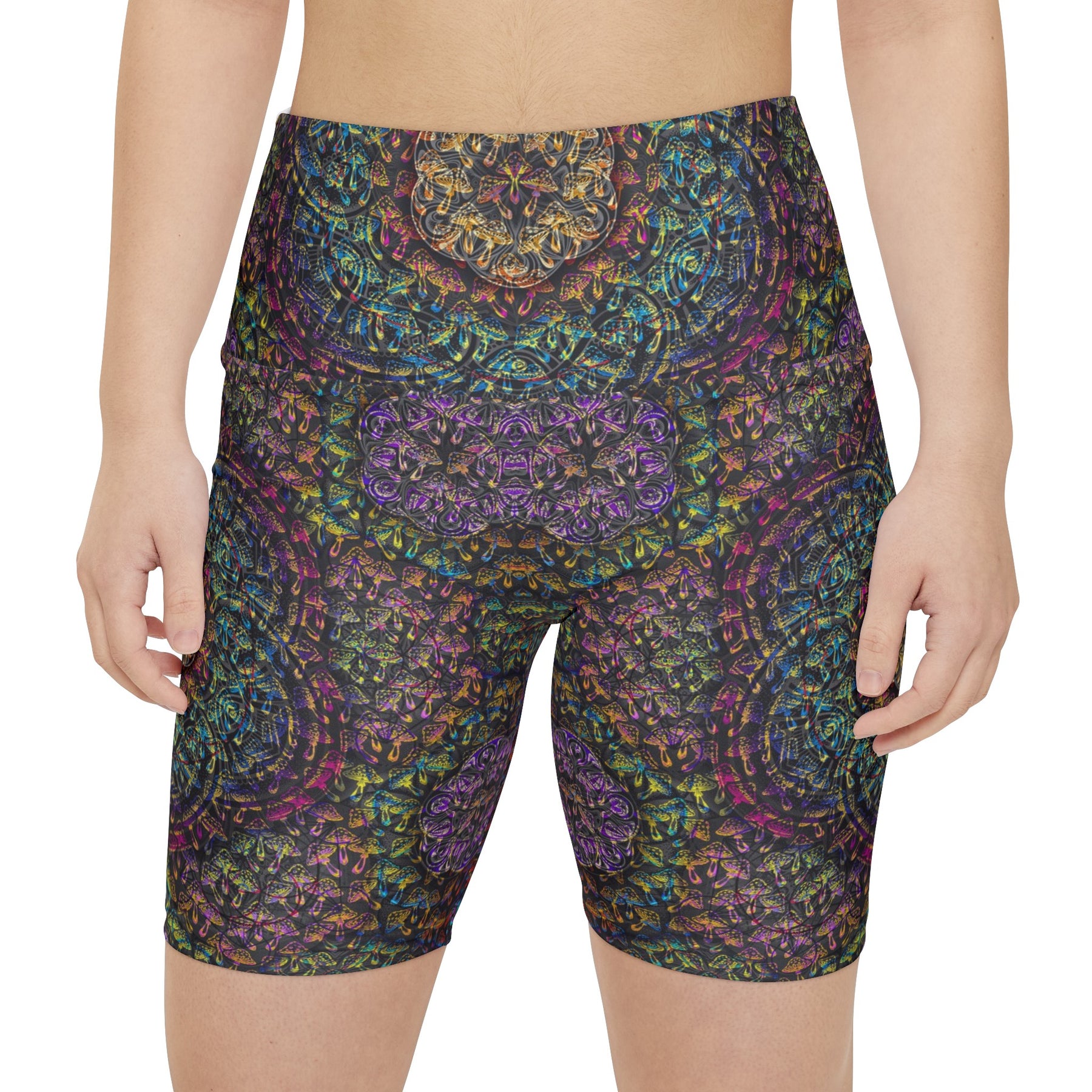 Mushroom Mandala Workout Shorts