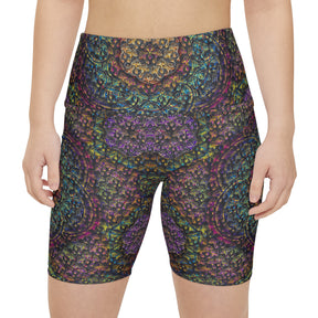 Mushroom Mandala Workout Shorts