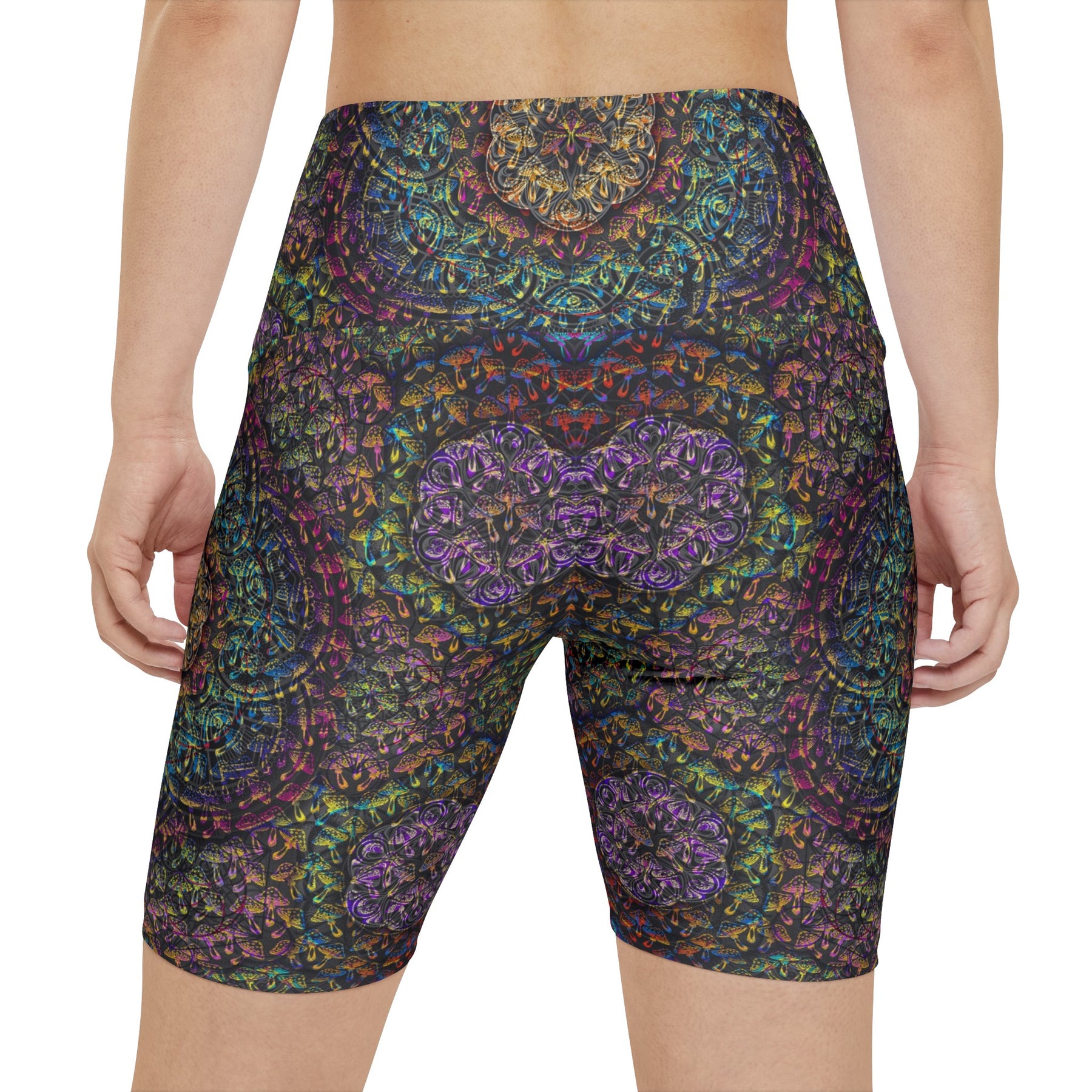 Mushroom Mandala Workout Shorts