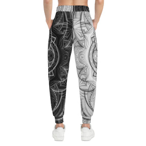 Black and White Flower of Life Joggers
