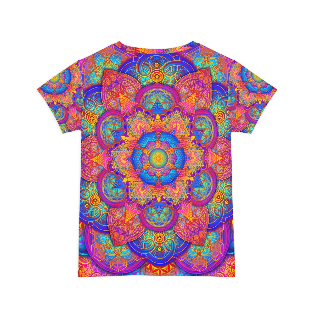 Psychedelic Metatron's Cube Mandala - Women's Short Sleeve Shirt