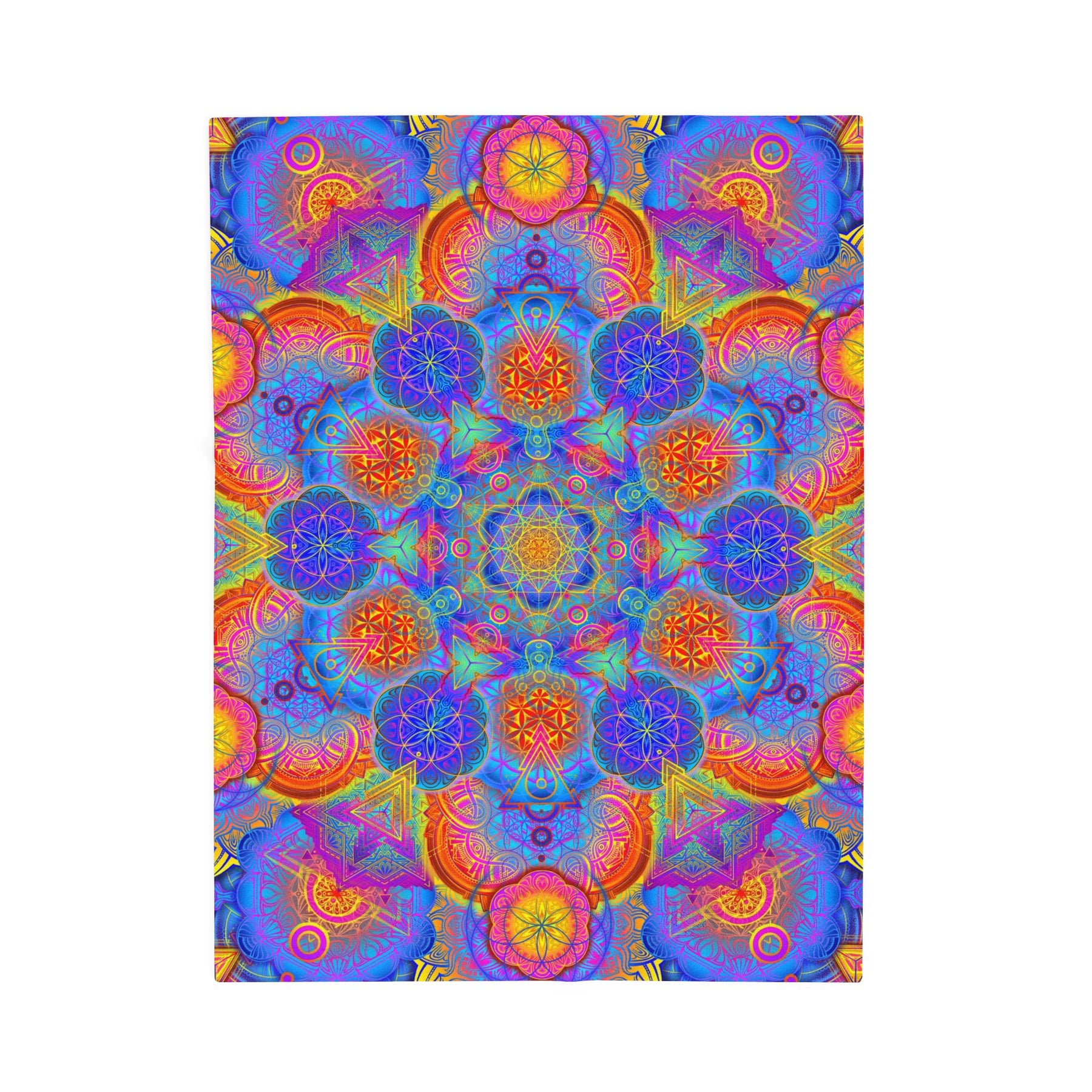 Psychedelic Mandala Velveteen Plush Blanket