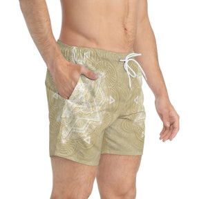 Muted Sacred Geometry Mandala Swim Trunks